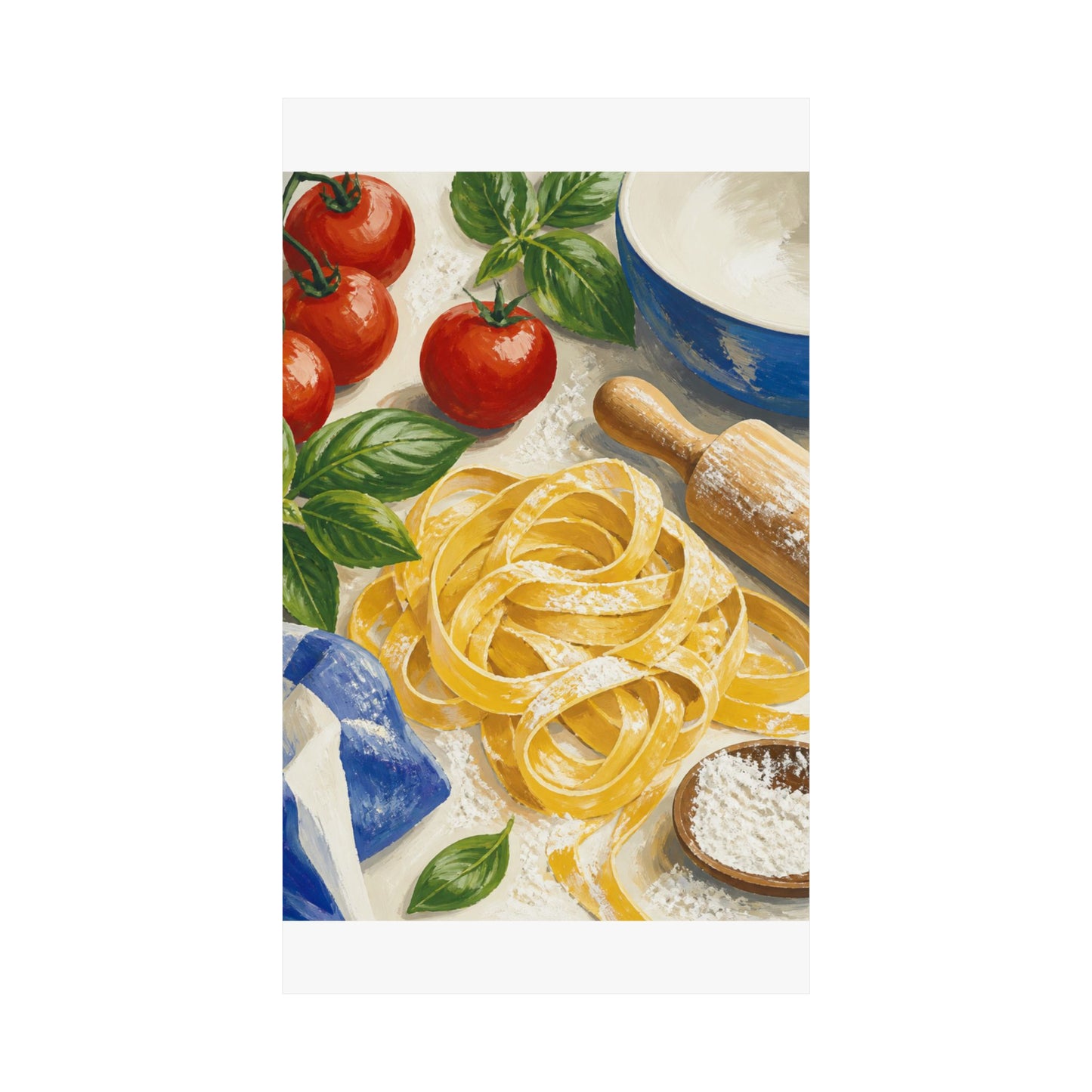 Fresh Pasta Making Kitchen Art Poster