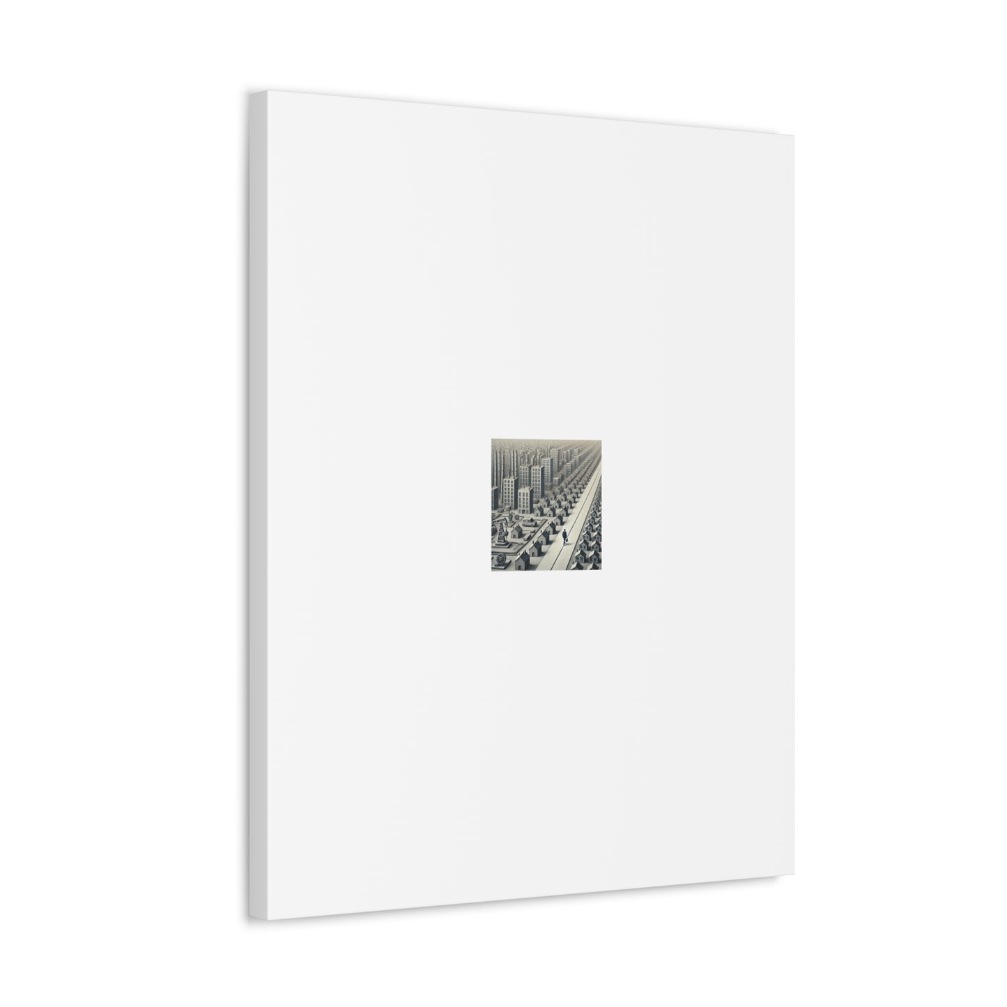 Monochrome Urban Factory Cityscape Canvas Industrial Wall Art Gift