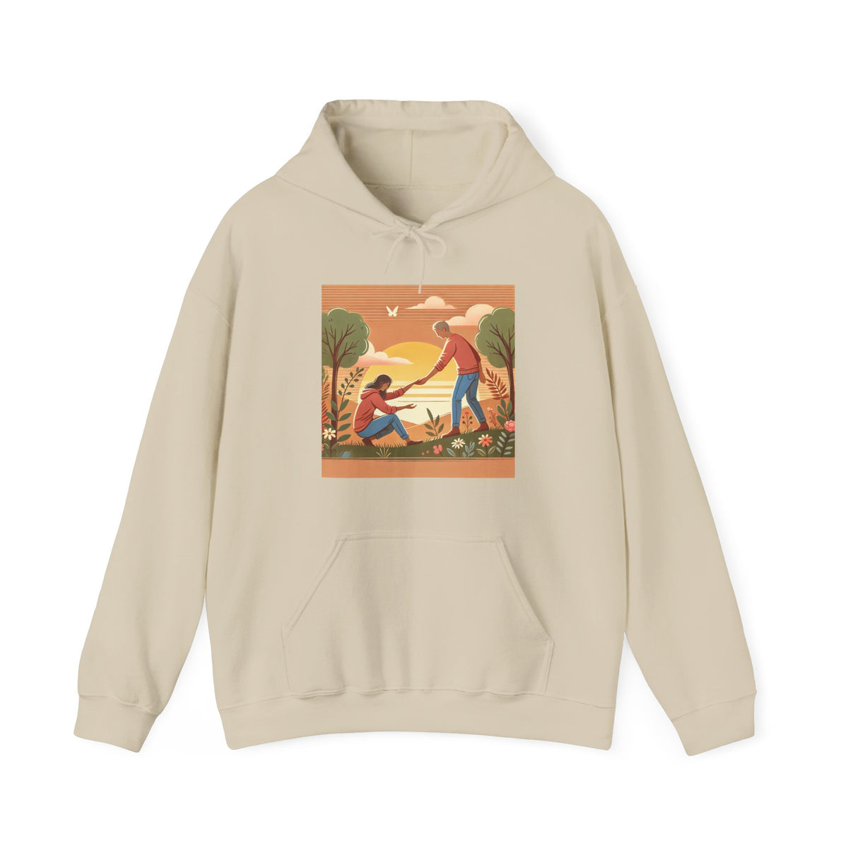 Helping Hands Sunset Garden Hoodie