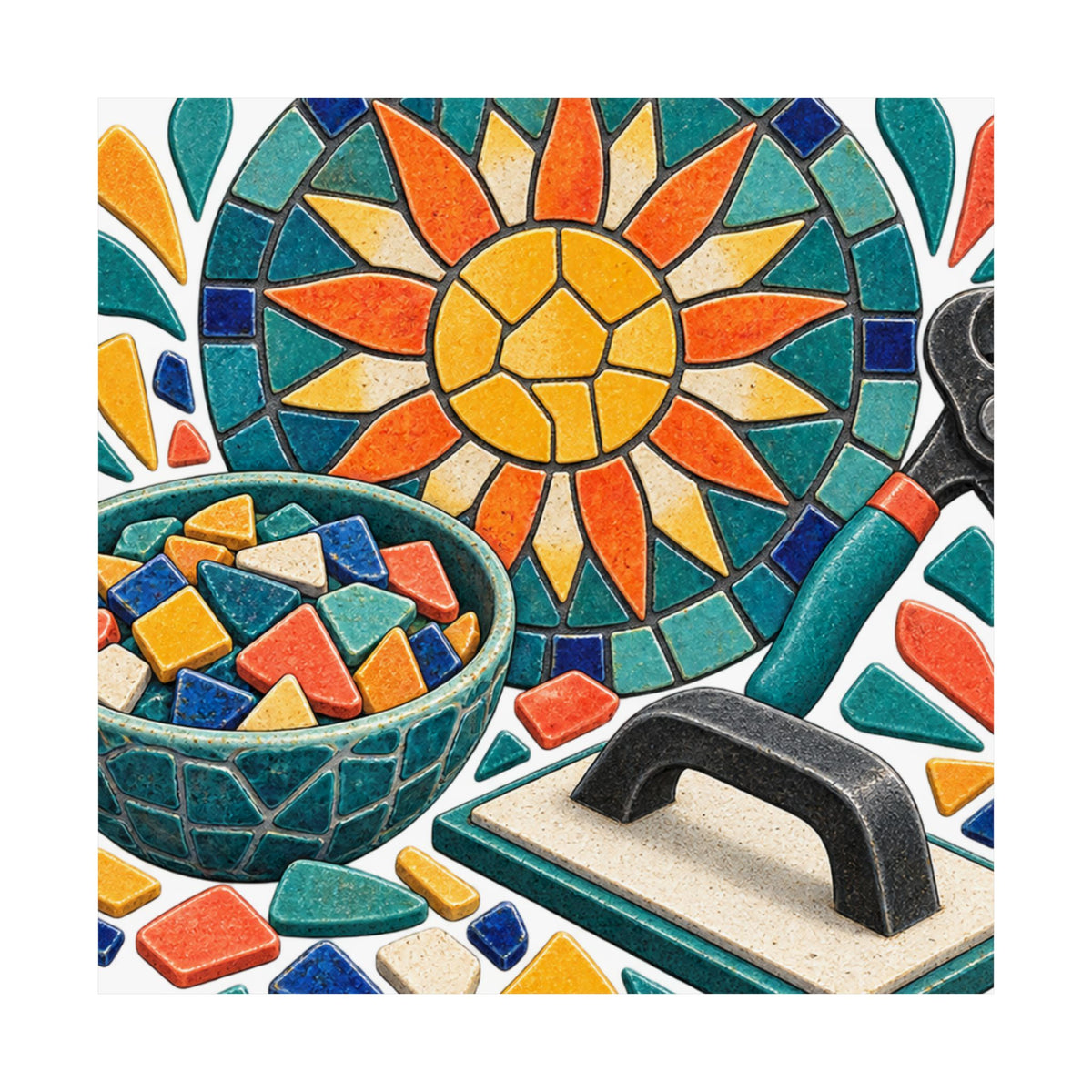Sunburst Mosaic Making Workshop Poster