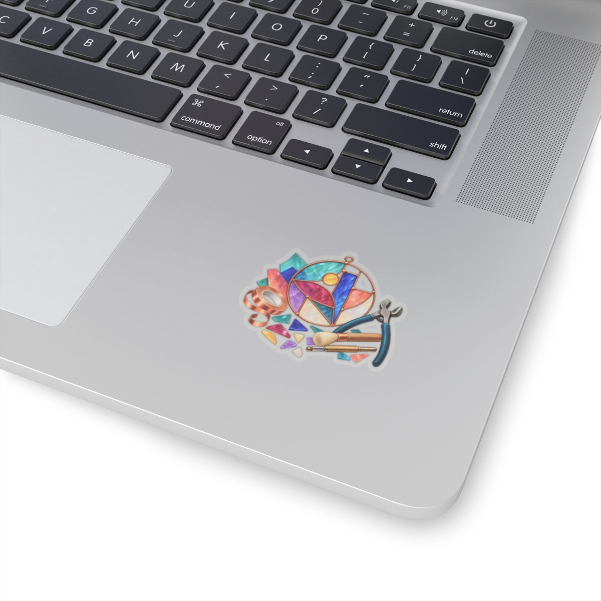 Abstract Stained Glass Suncatcher Workshop Sticker