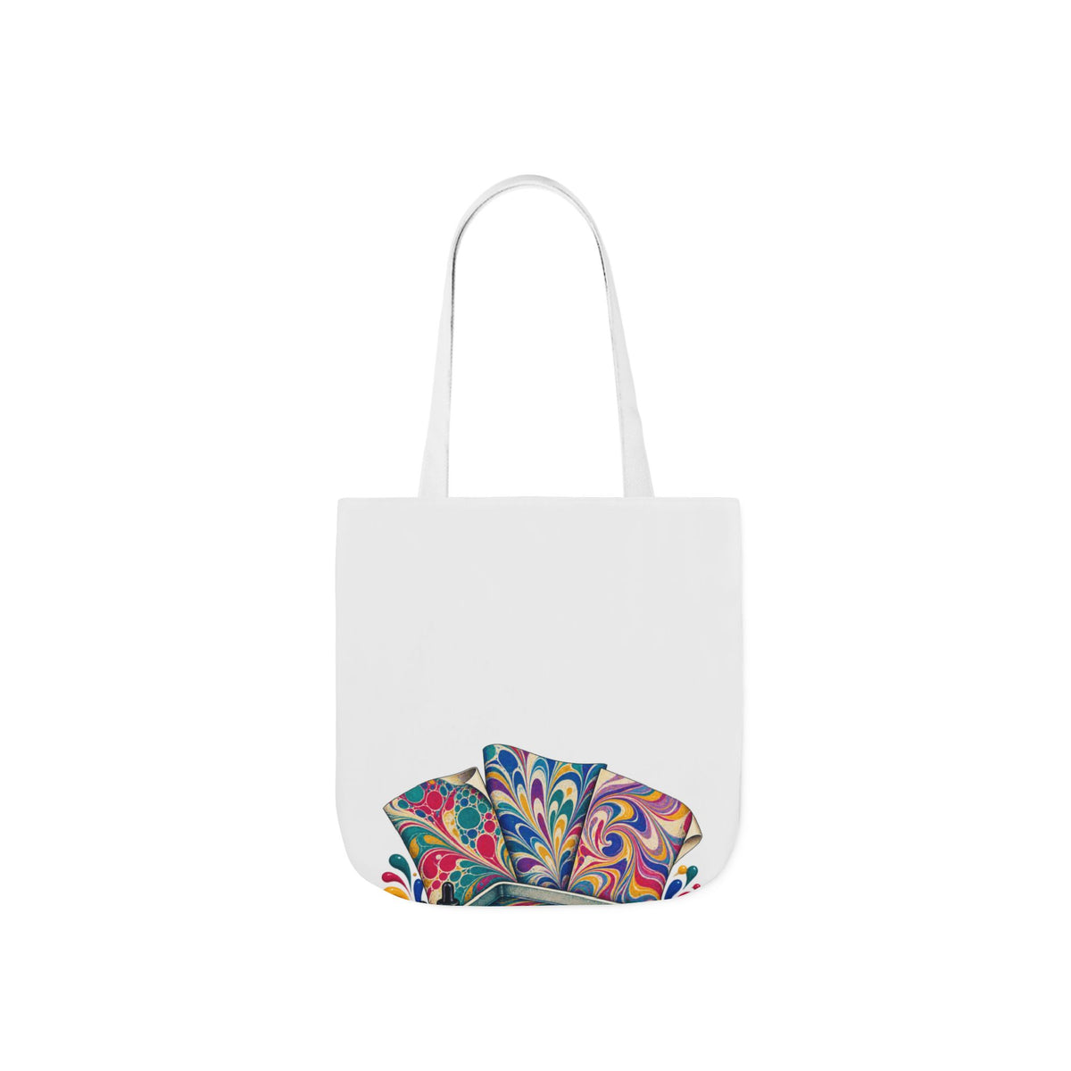 Colorful Paper Marbling Workshop Tote Bag