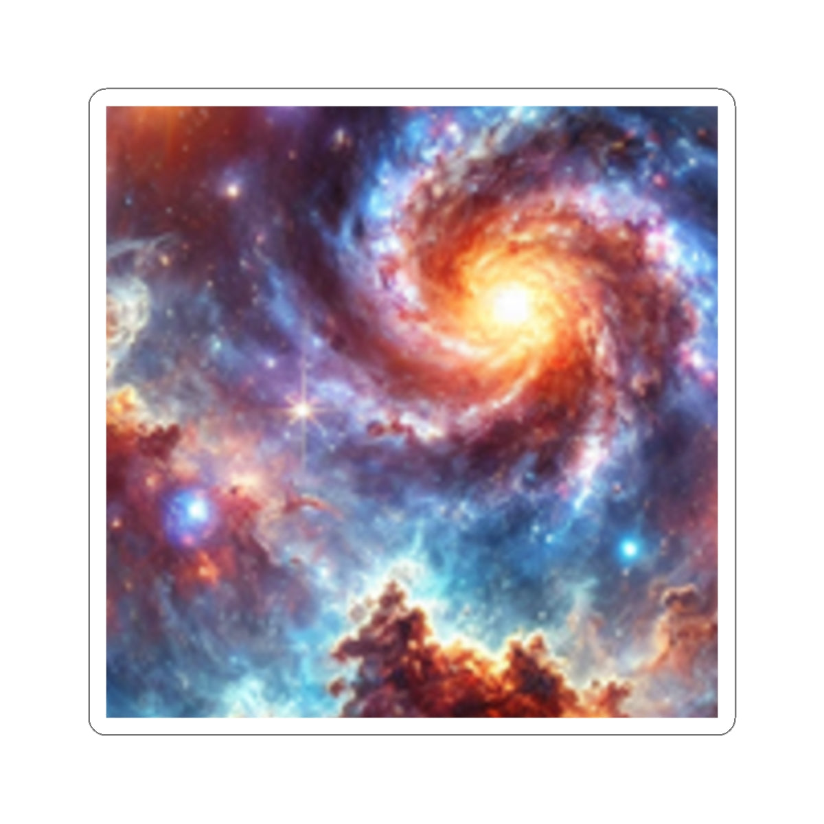 Galaxy Nebula Dreamscape Abstract Space Sticker for Laptop