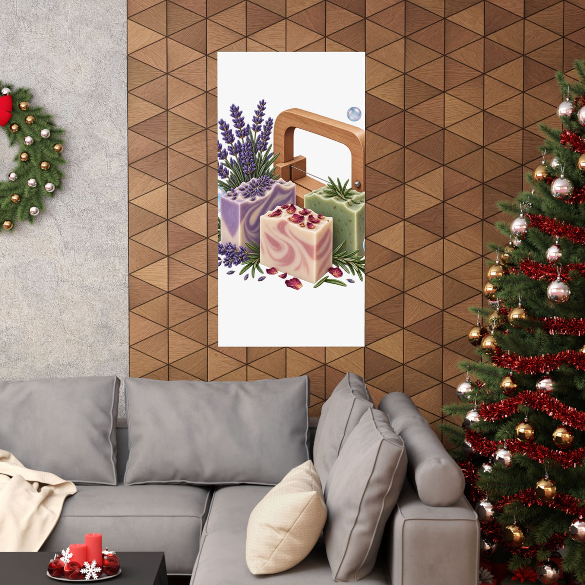 Botanical Soap Making Lavender and Herbs Poster