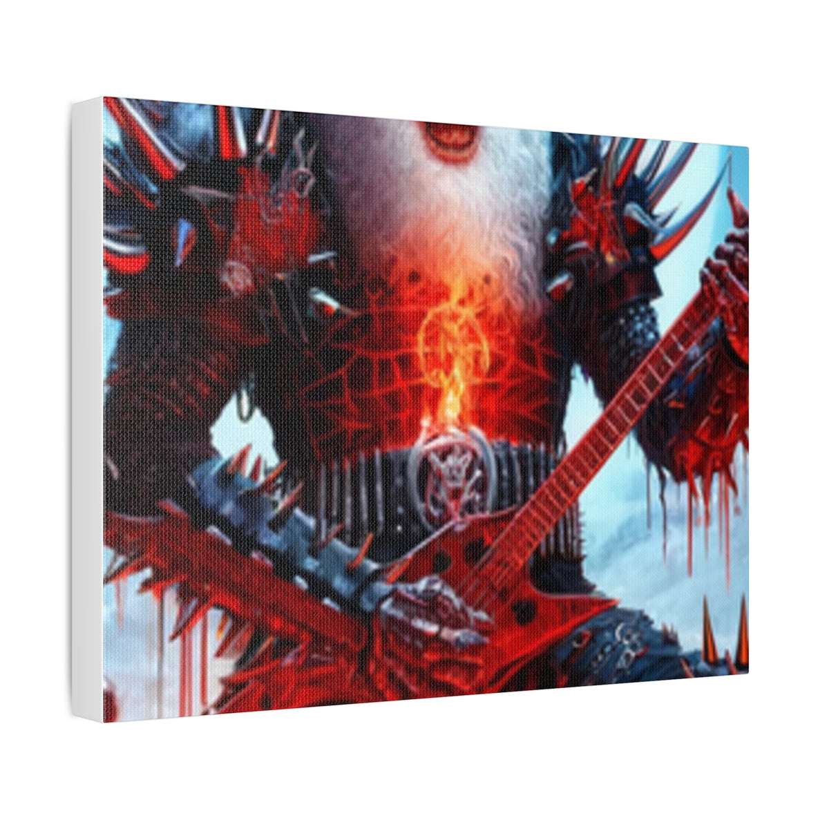 Heavy Metal Santa Holiday Concert Dark Holiday Canvas Art