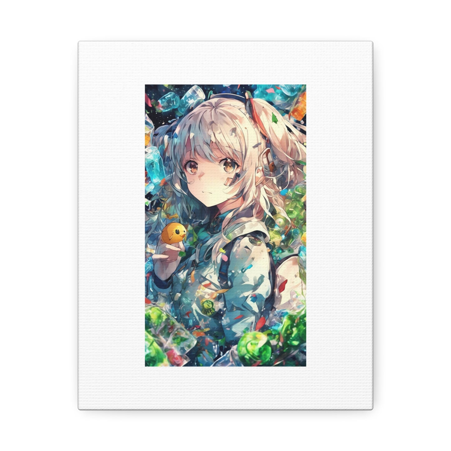 Crystal Bottle Anime Portrait Bright Room Canvas