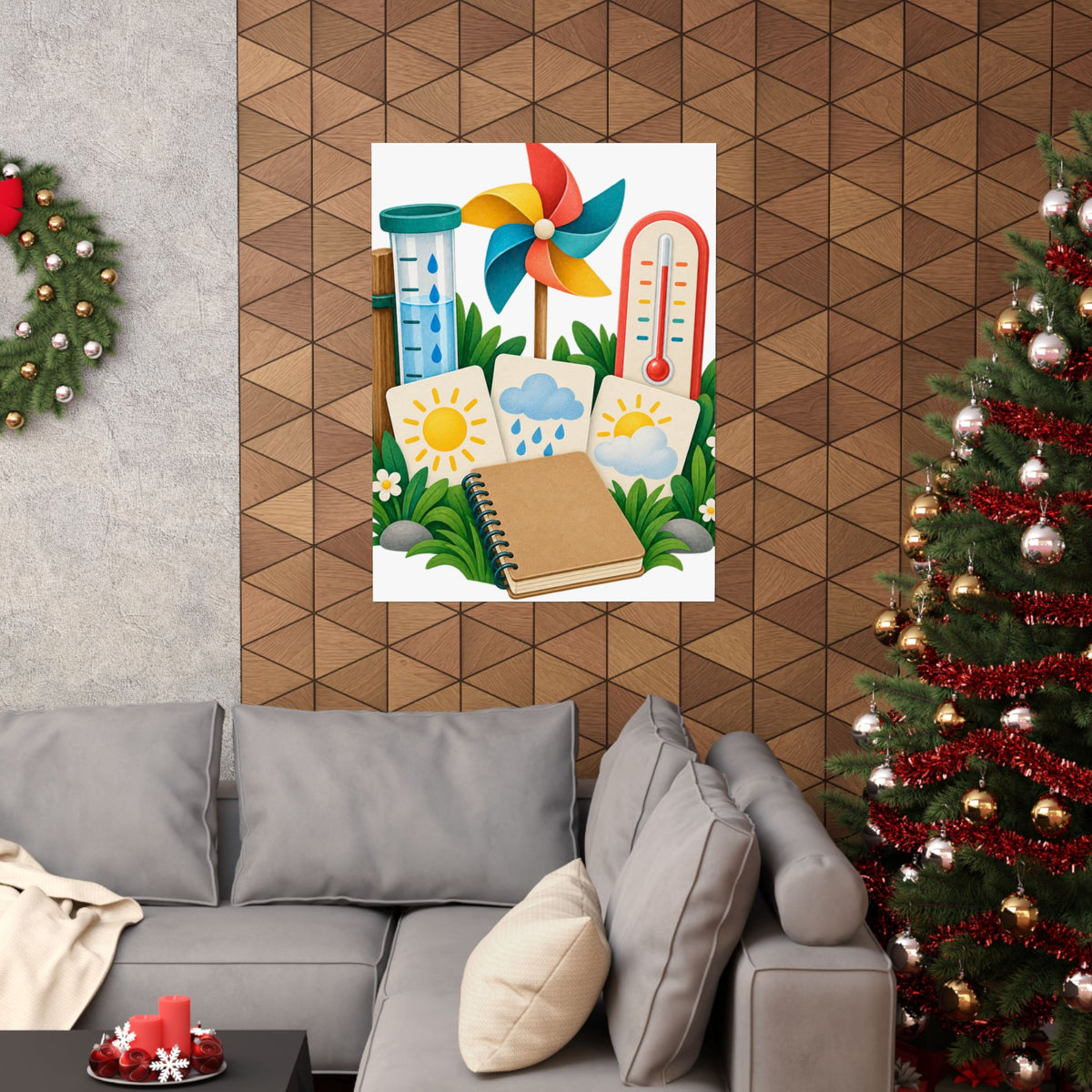 Colorful Backyard Weather Watching Kit Poster