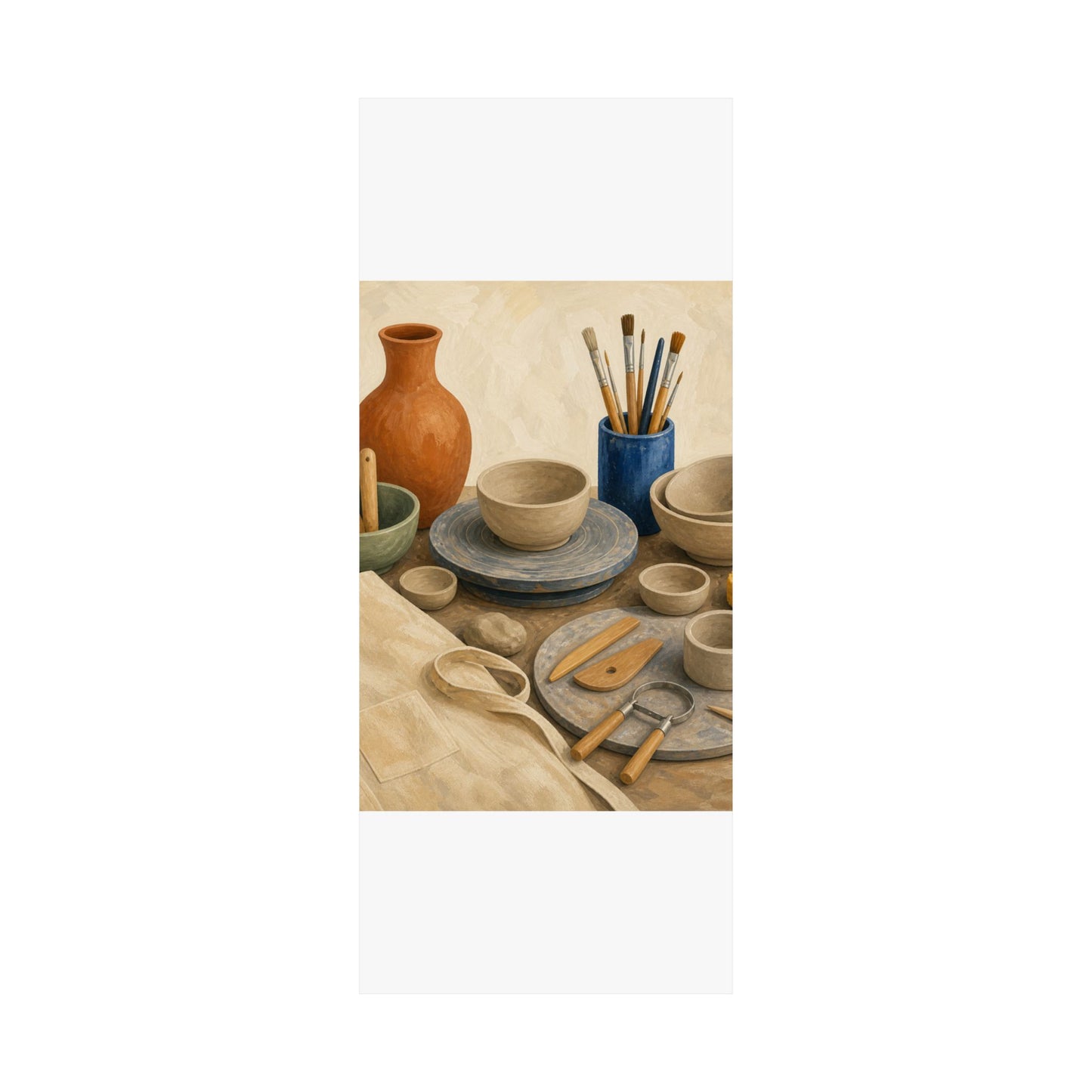 Colorful Pottery Studio Hobby Poster