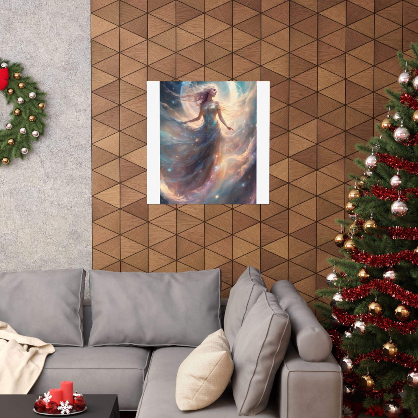 Moonlit Celestial Dancer Fantasy Portrait Poster