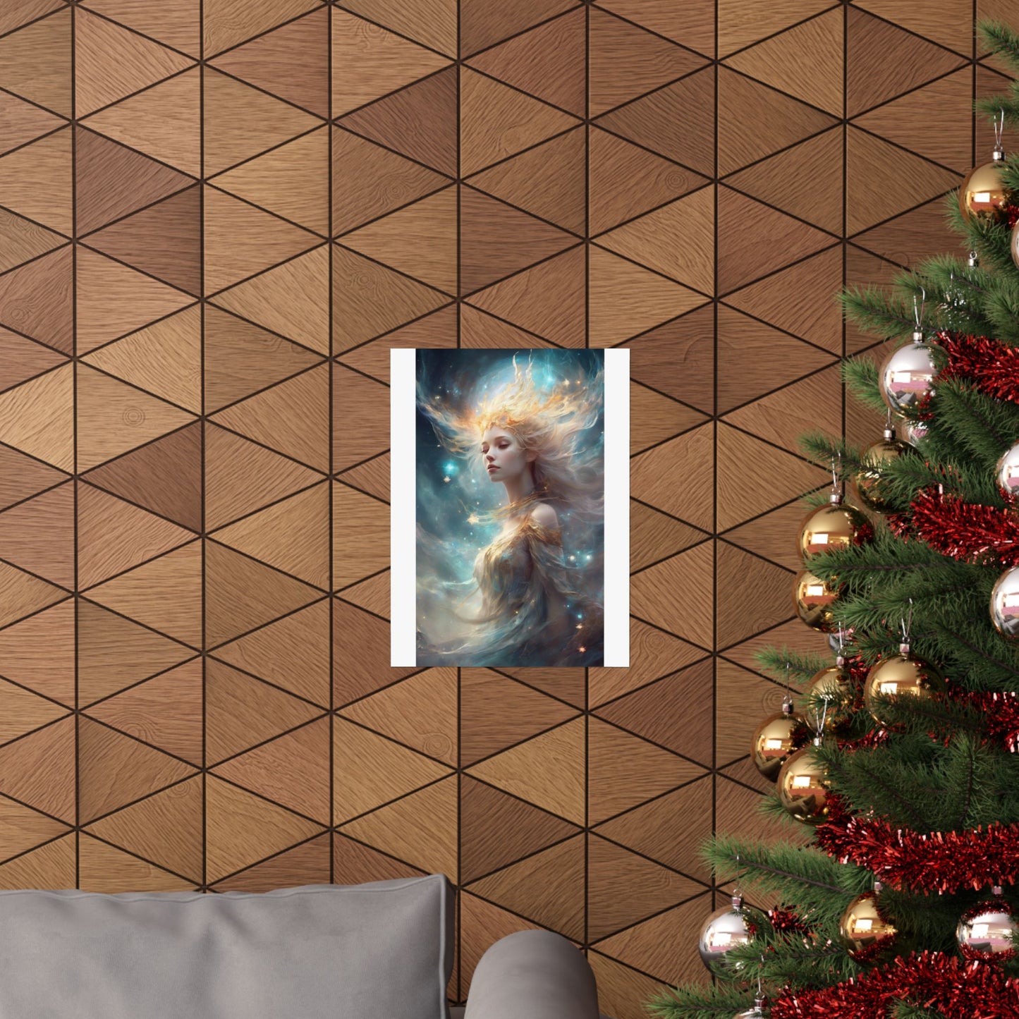 Solar Celestial Spirit Fantasy Portrait Poster