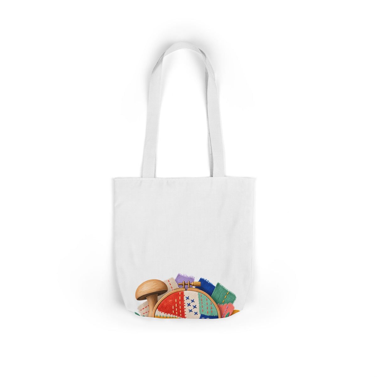 Colorful Visible Mending Workshop Tote Bag