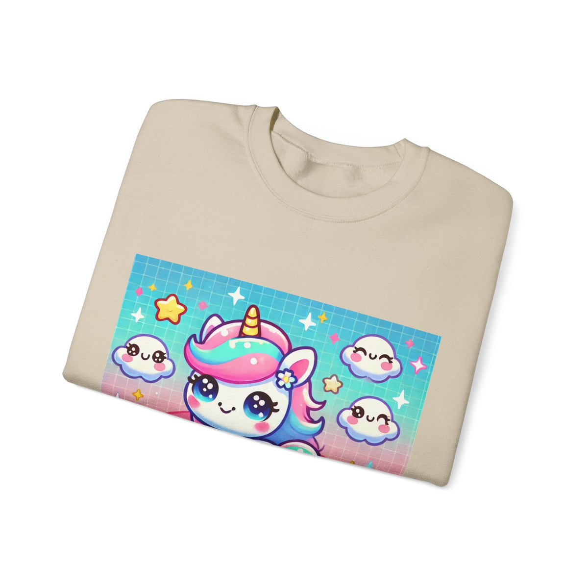 Pastel Rainbow Unicorn Cloud Kawaii Sweatshirt