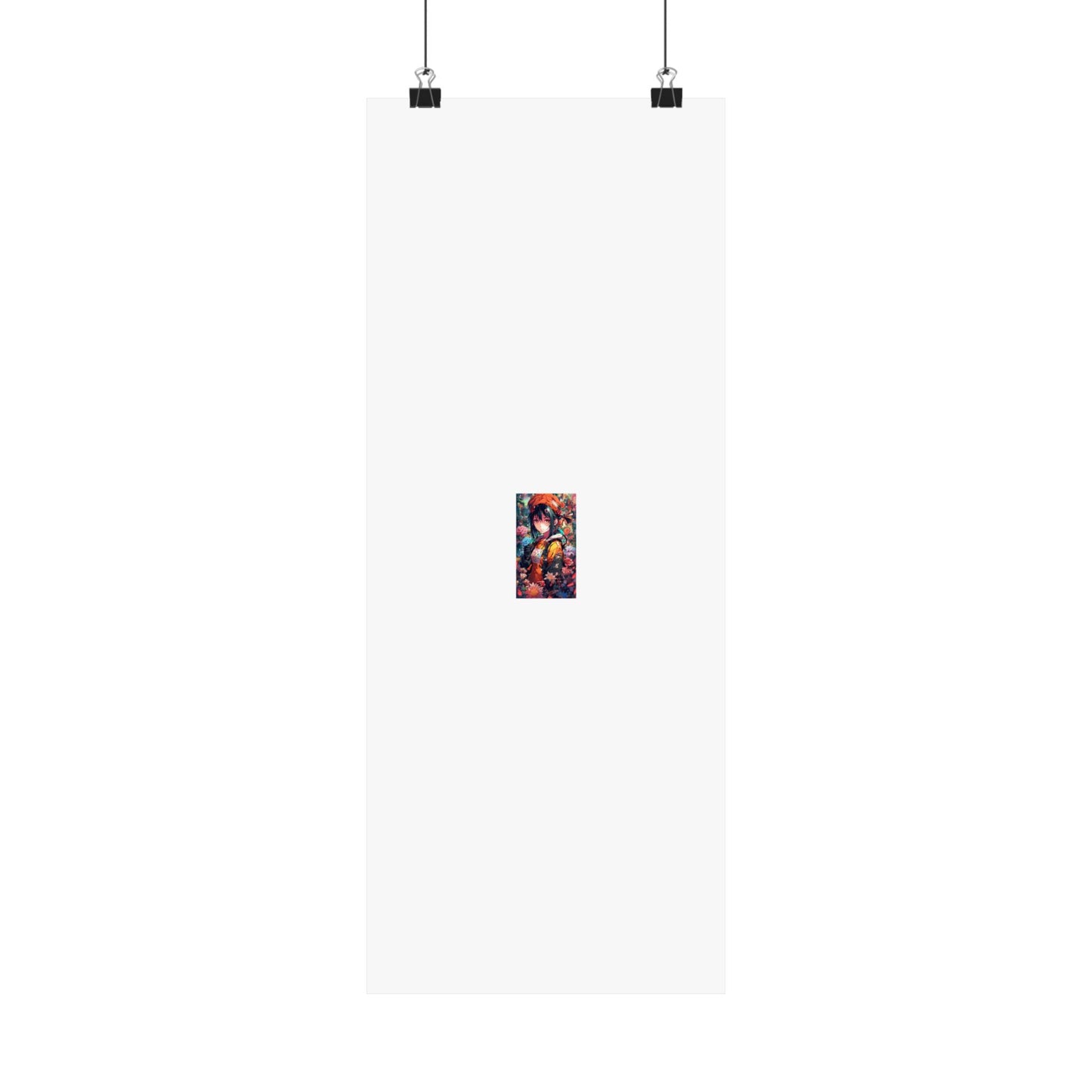 Anime Floral Forest Heroine Portrait Flower Poster Art