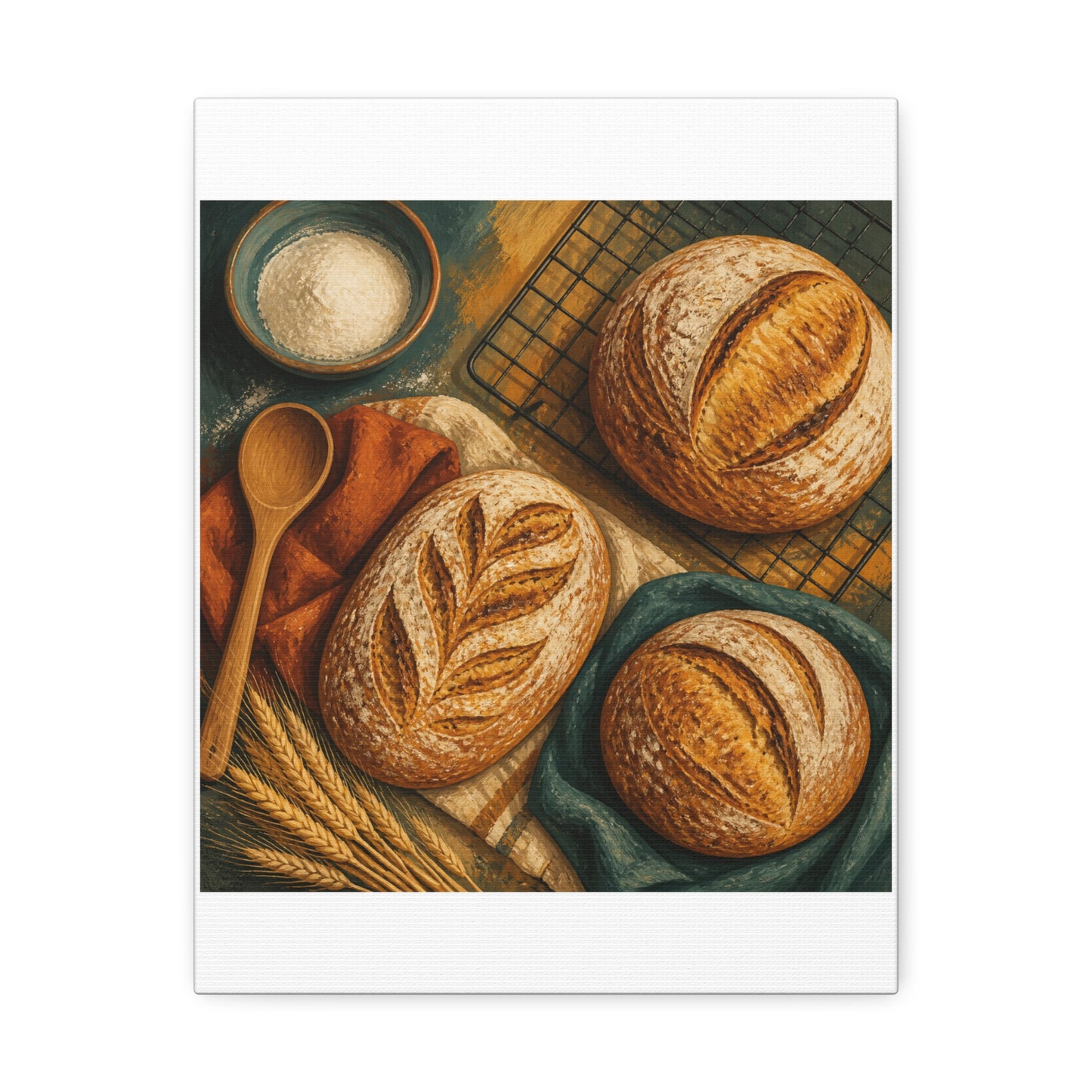 Artisan Bread Baking Still Life Canvas Art