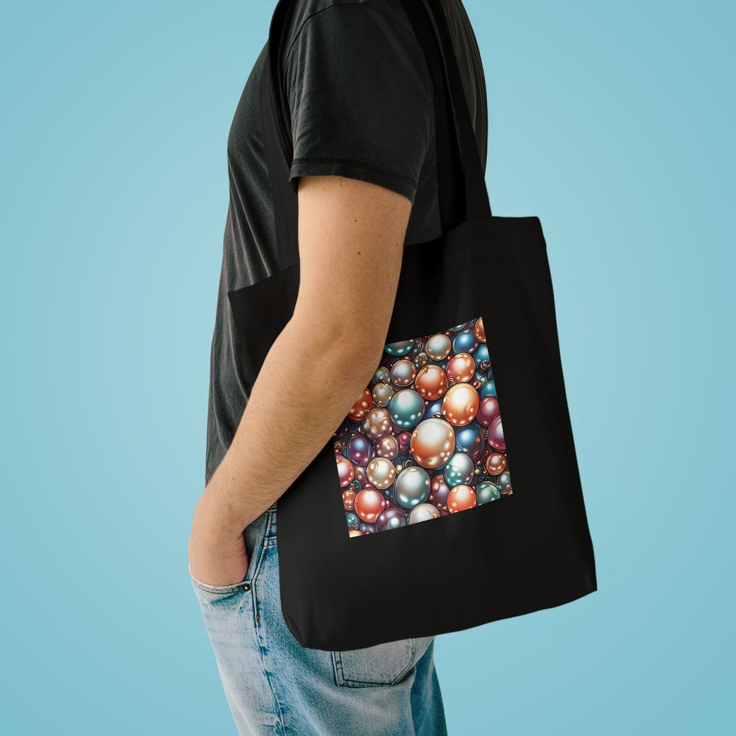 Glossy Orb Marble Abstract Gift Art Tote Bag