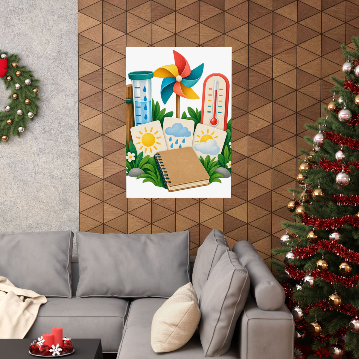 Colorful Backyard Weather Watching Kit Poster
