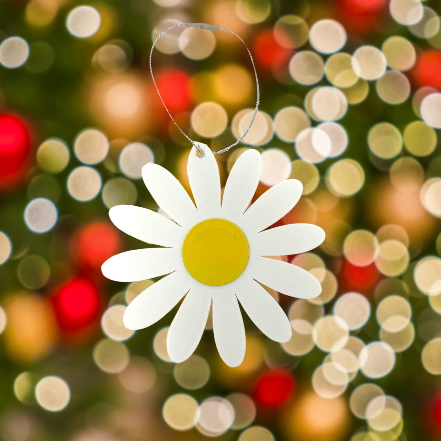 Daisy Flower Christmas Ornament - Perfect for Decorating your Christmas Tree - Decorative Holiday Ornament - Made in The USA