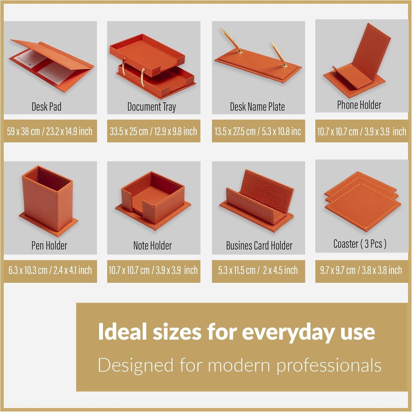 MOOG Classic Desk Organizer - Brown - 12 PCS