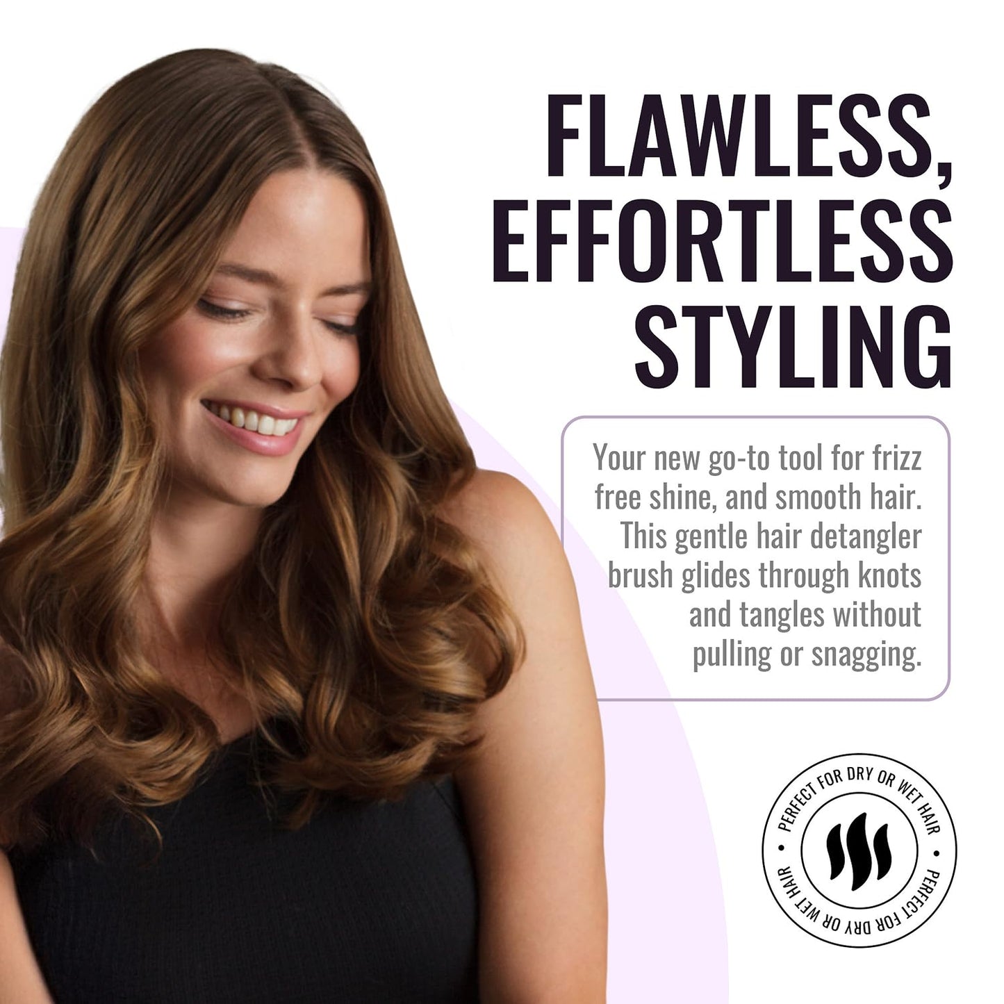 Ergo Ionic Paddle Hair Brush – Large Polishing Brush for Long-Lasting Shine, Detangling Brush for Wet & Dry Hair Care, Hair Styling Tool for Blow Drying (ER1000)