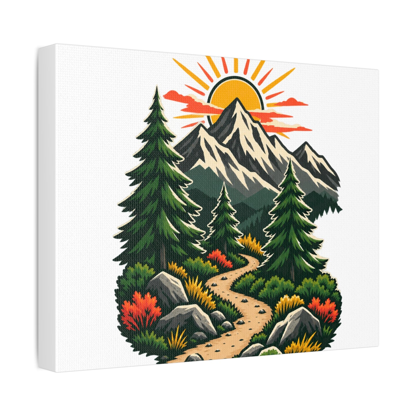 Sunrise Mountain Trail Outdoor Adventure Canvas Art