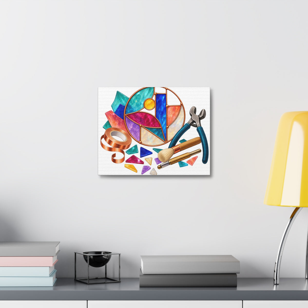Abstract Stained Glass Suncatcher Workshop Canvas