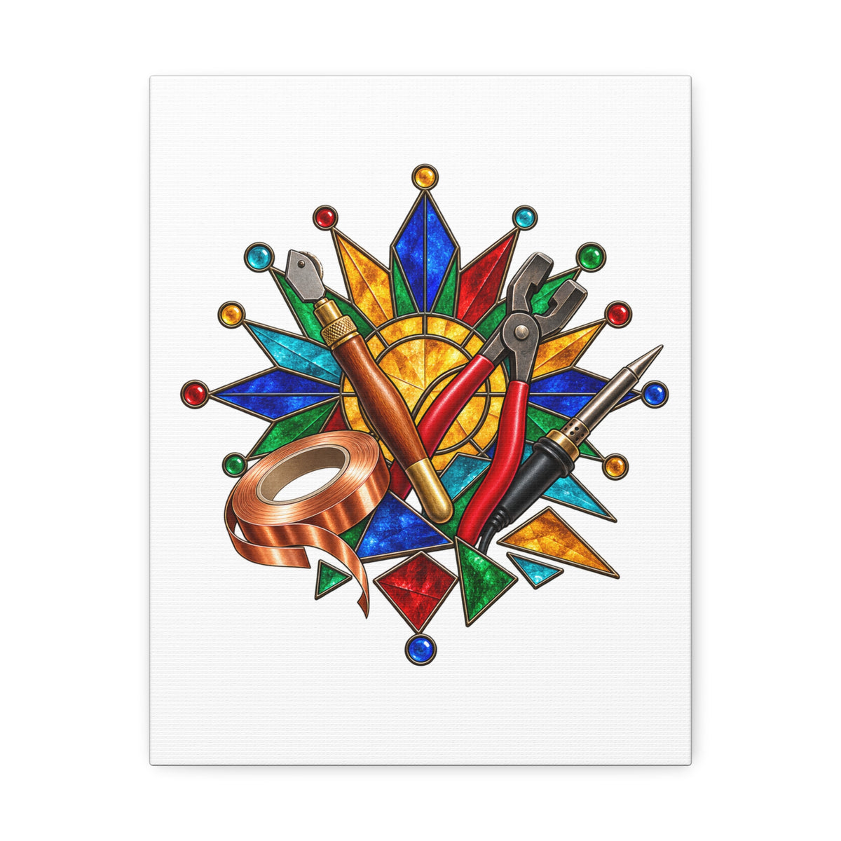 Stained Glass Workshop Tools Canvas