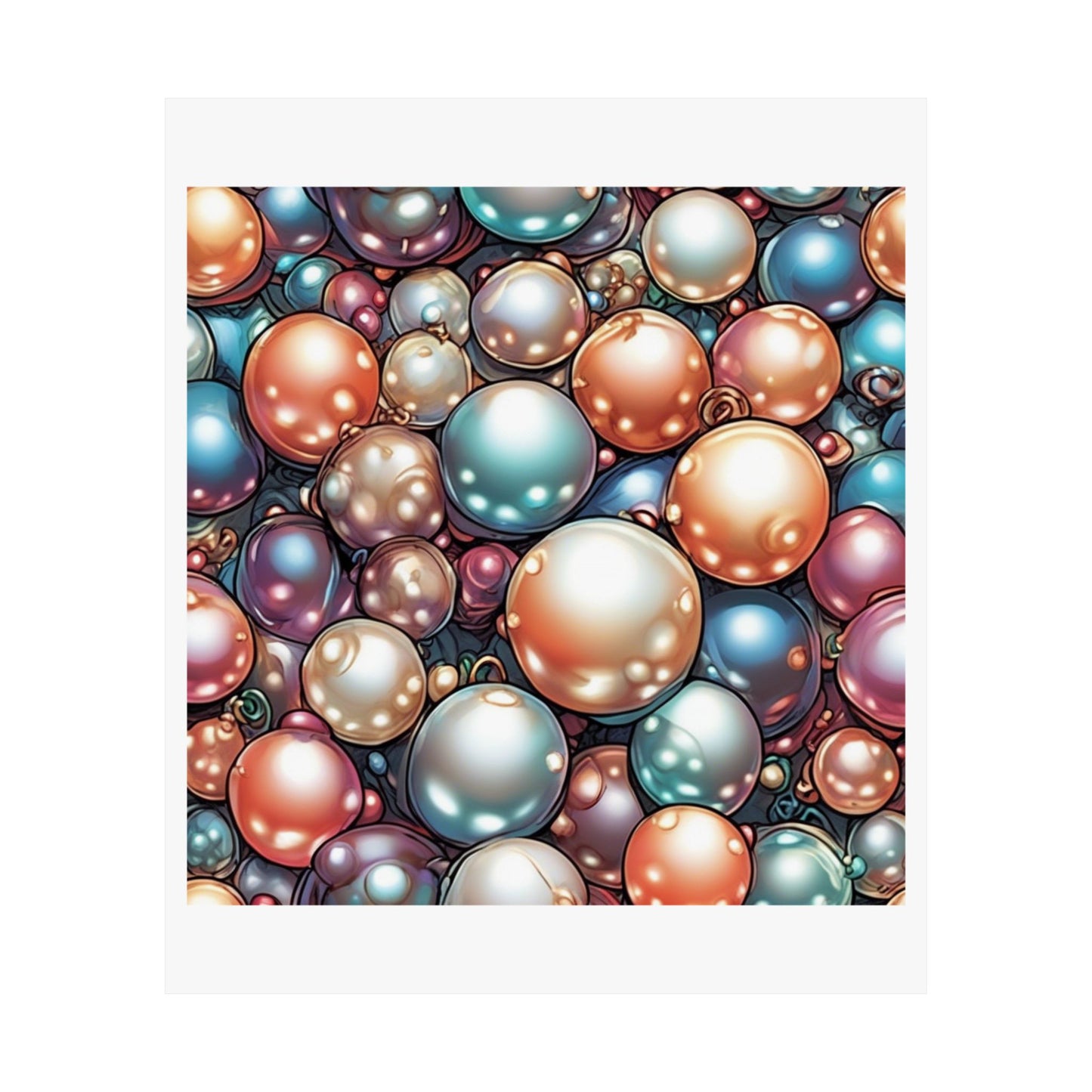 Glossy Orb Marble Abstract Gift Art Poster