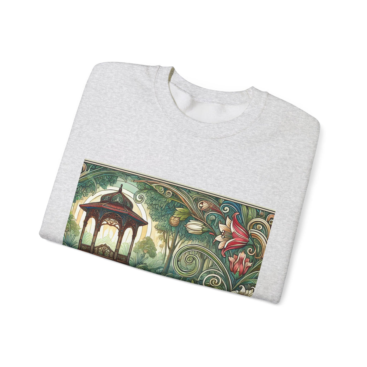 Botanical Gazebo Garden Art Nouveau Sweatshirt
