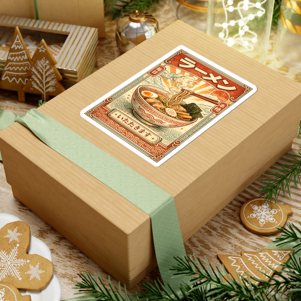 Vintage Ramen Bowl Illustration Sticker