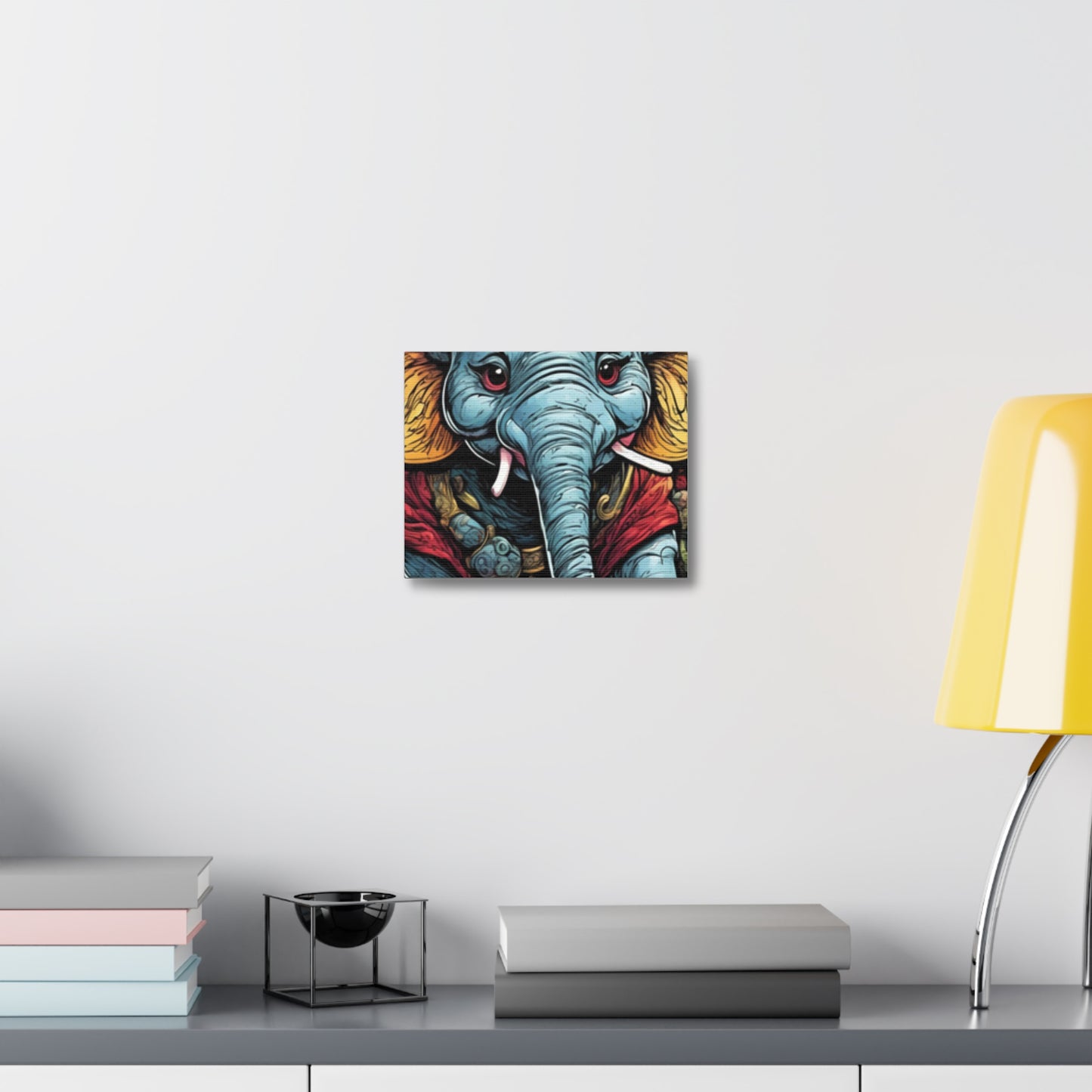 Colorful Elephant Garden Parade Wildlife Canvas Wall Art