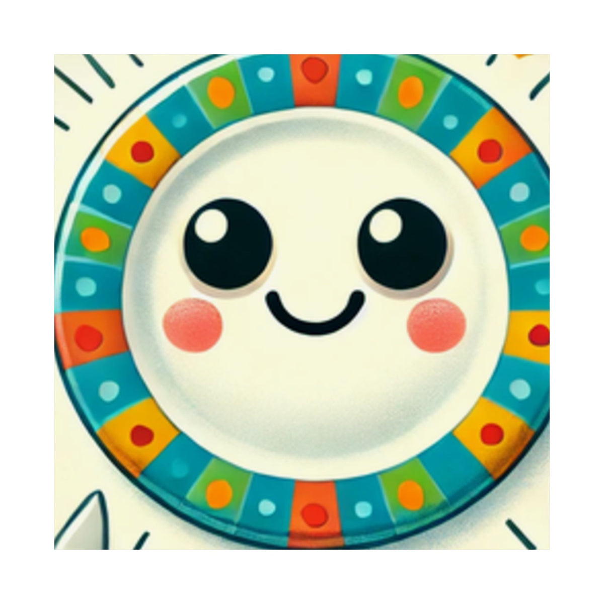 Happy Little Kitchen Club Kawaii Food Poster Kitchen Wall Art Decor