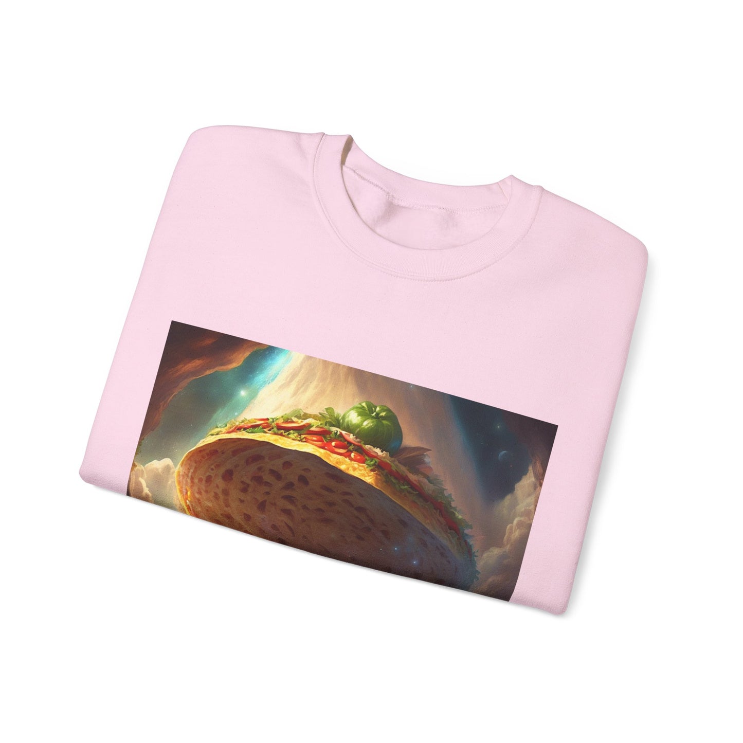 Cosmic Taco UFO Surreal Food Fantasy Art Sweatshirt