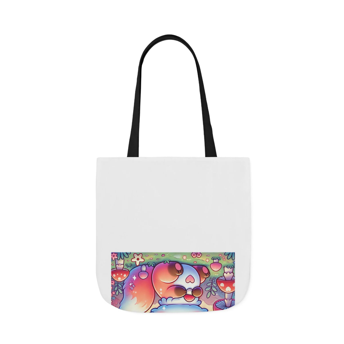 Pastel Woodland Fox Mushroom Kawaii Canvas Tote Bag