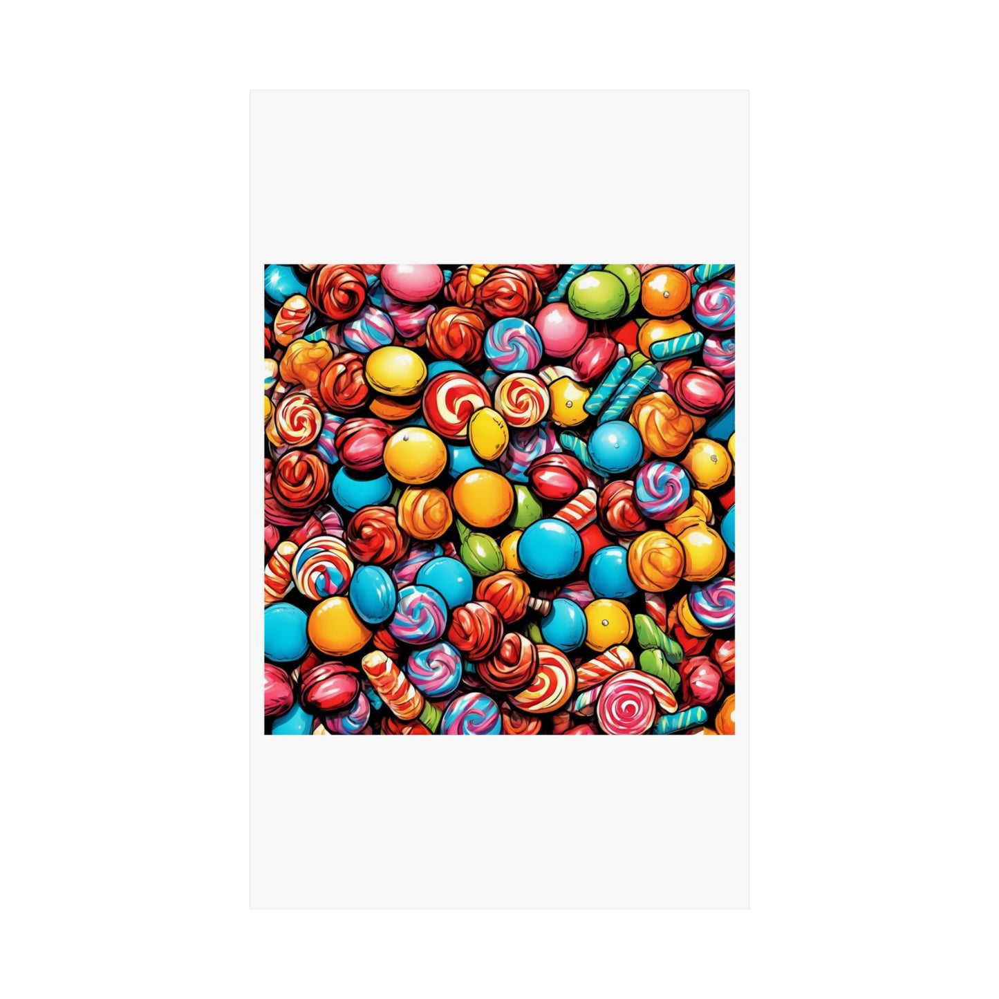 Colorful Candy Pattern Sweets Gift Art Poster