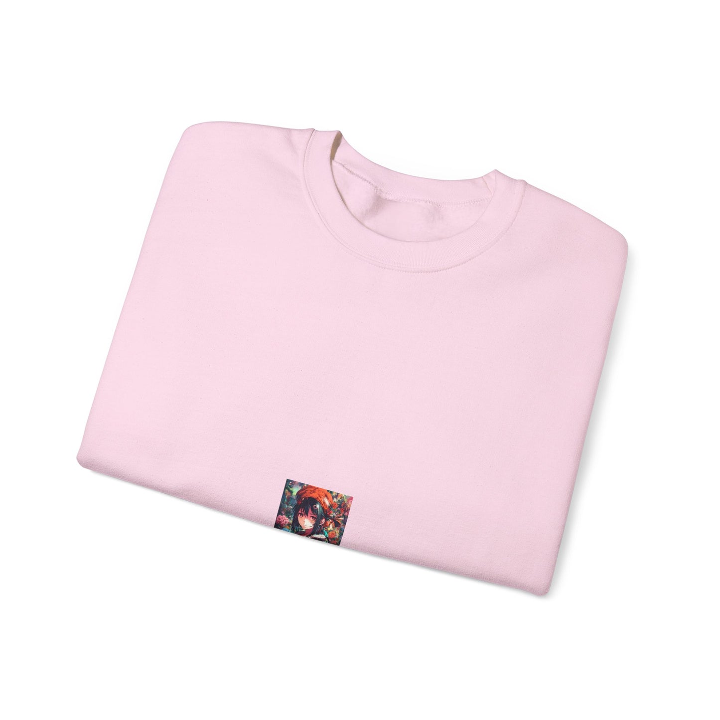 Anime Floral Forest Heroine Portrait Soft Sweatshirt