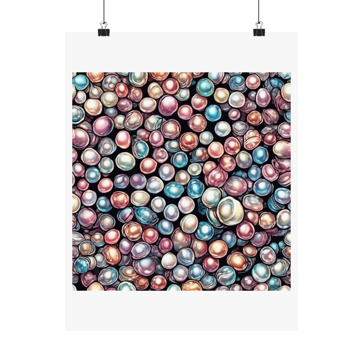 Pearl Bubble Pattern Abstract Gift Art Poster