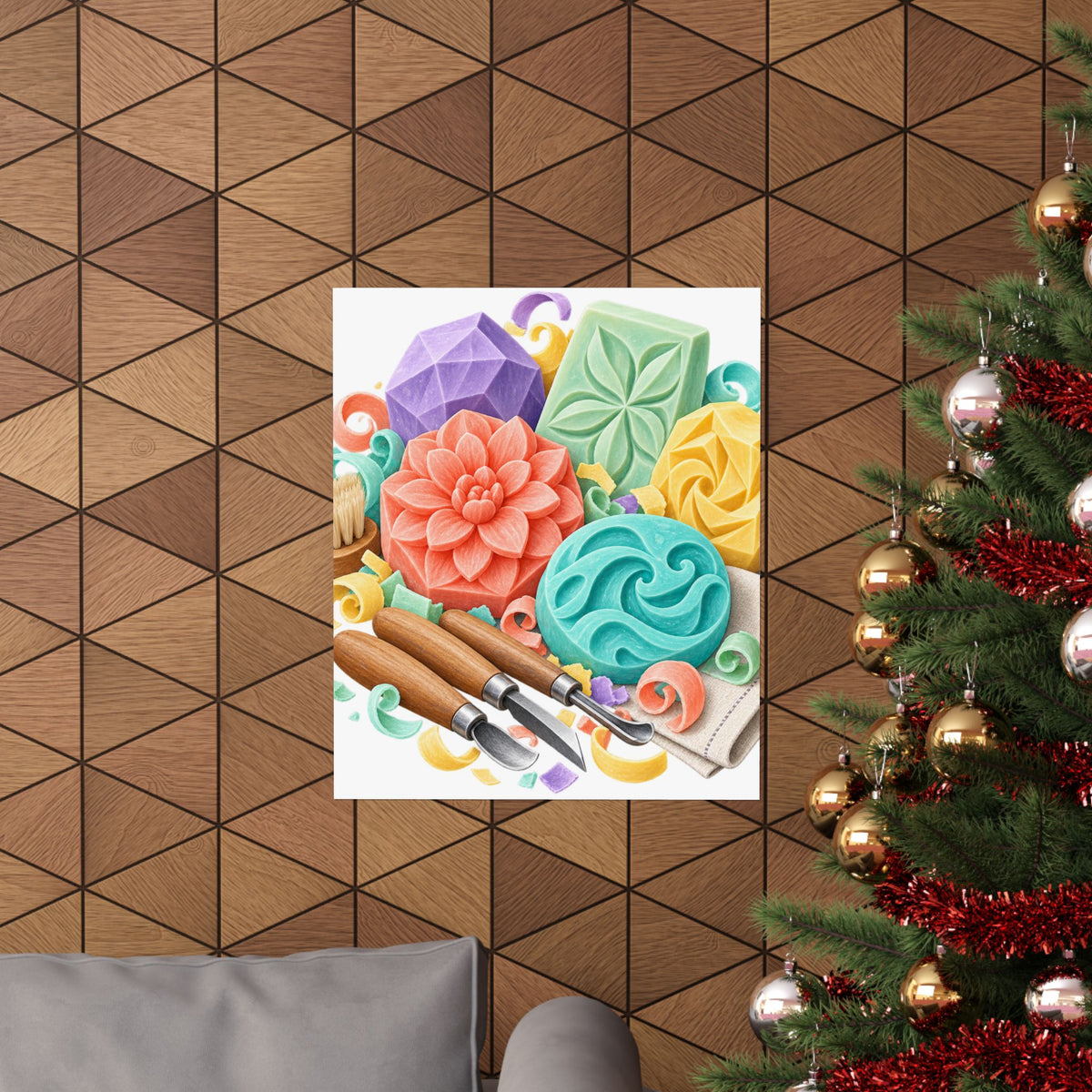 Colorful Soap Carving Workshop Poster