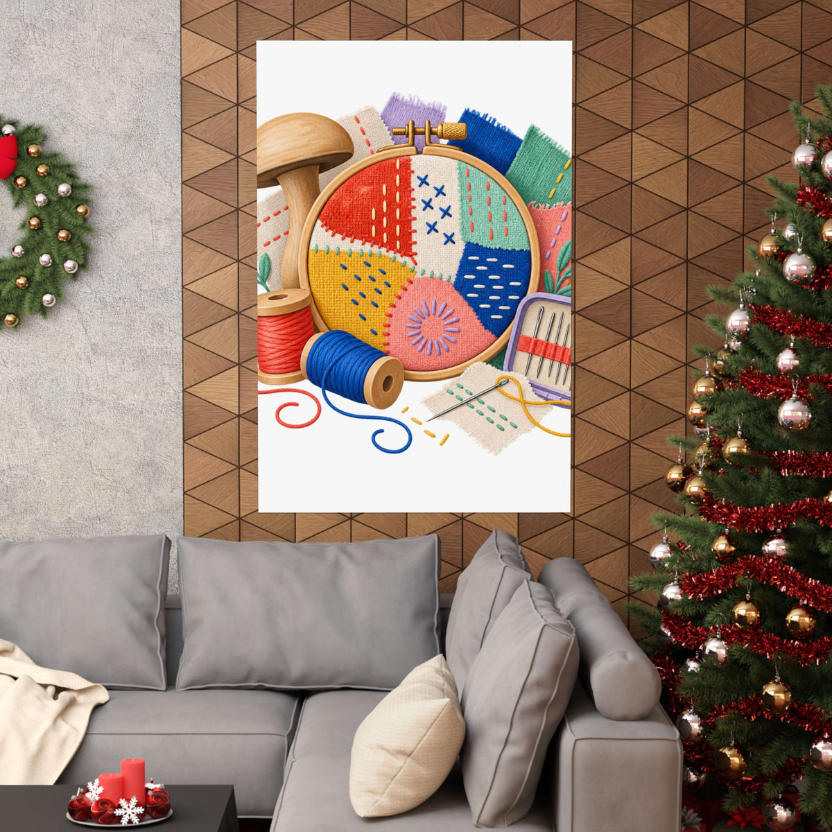 Colorful Visible Mending Workshop Poster