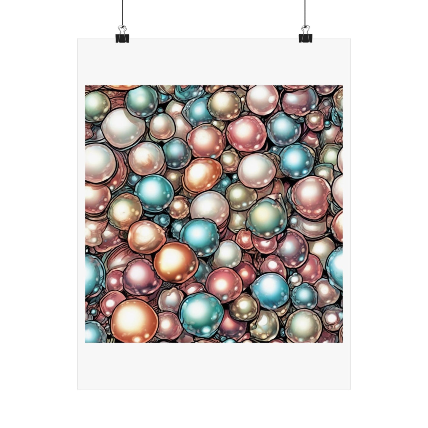 Rainbow Pearl Marble Abstract Gift Art Poster