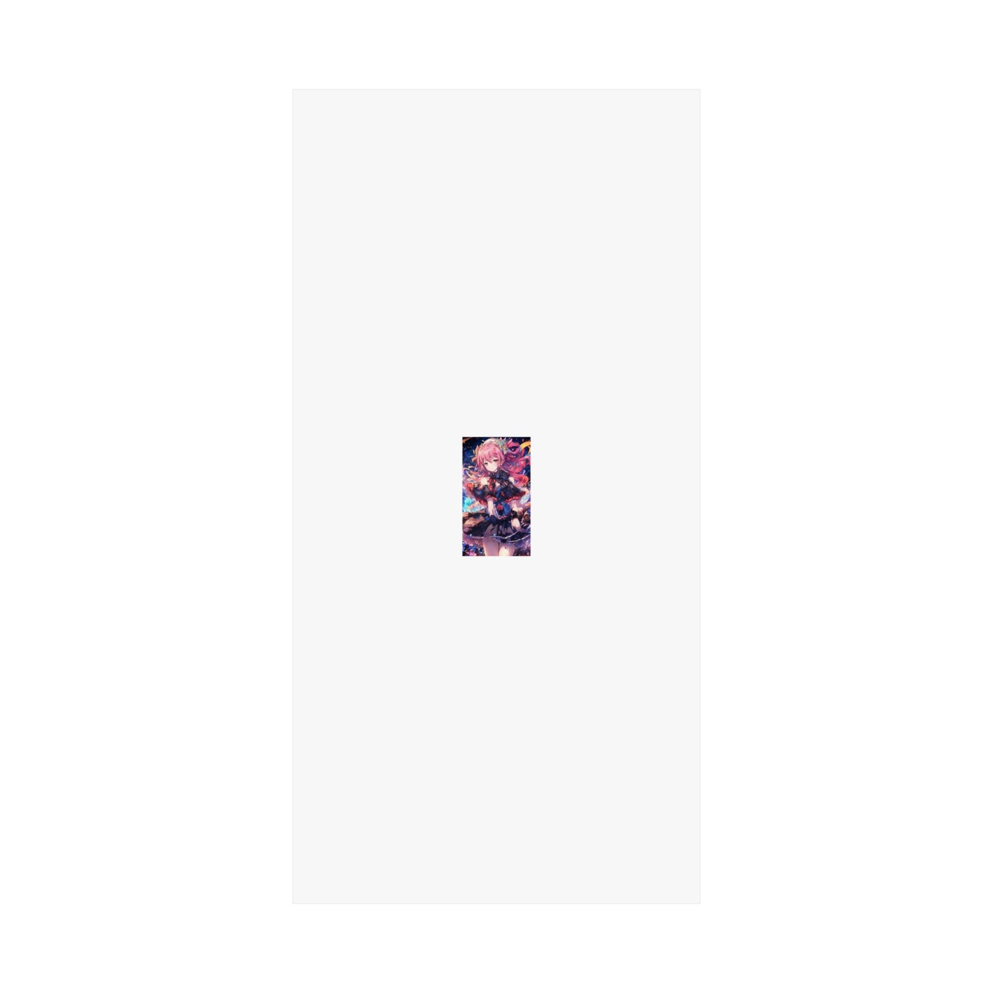 Pink Haired Fantasy Heroine Anime Portrait Poster Art