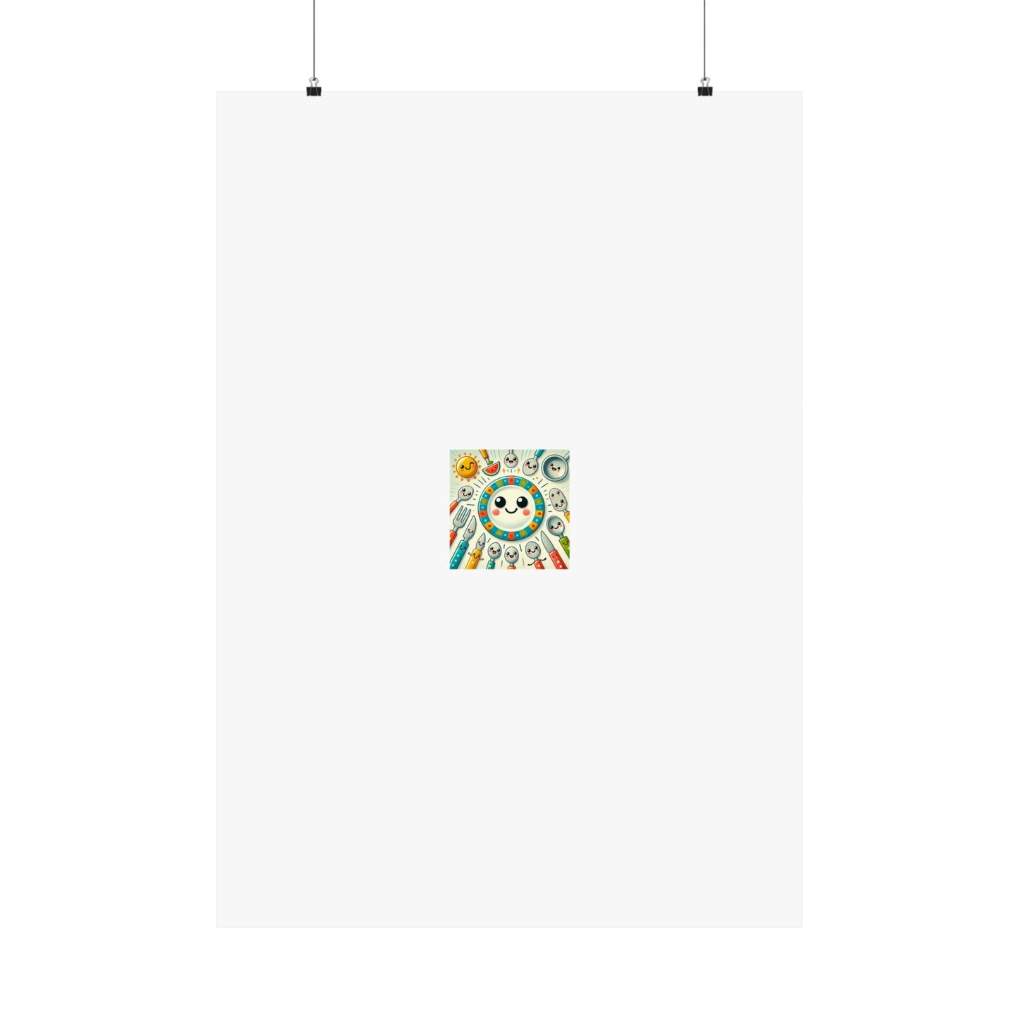 Happy Little Kitchen Club Kawaii Food Poster Kitchen Wall Art Decor