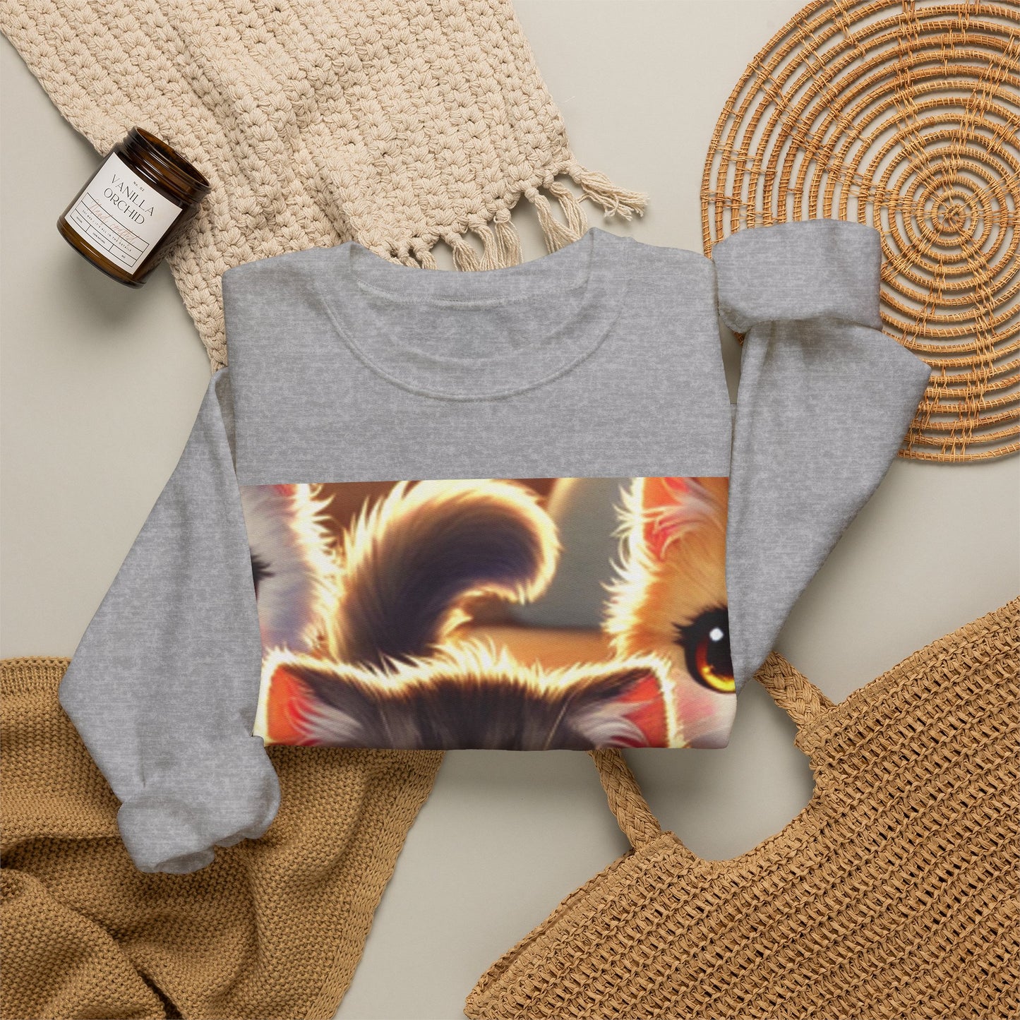 Cozy Yarn Kittens Cute Cat Lover Knitting Crew Sweatshirt Gift