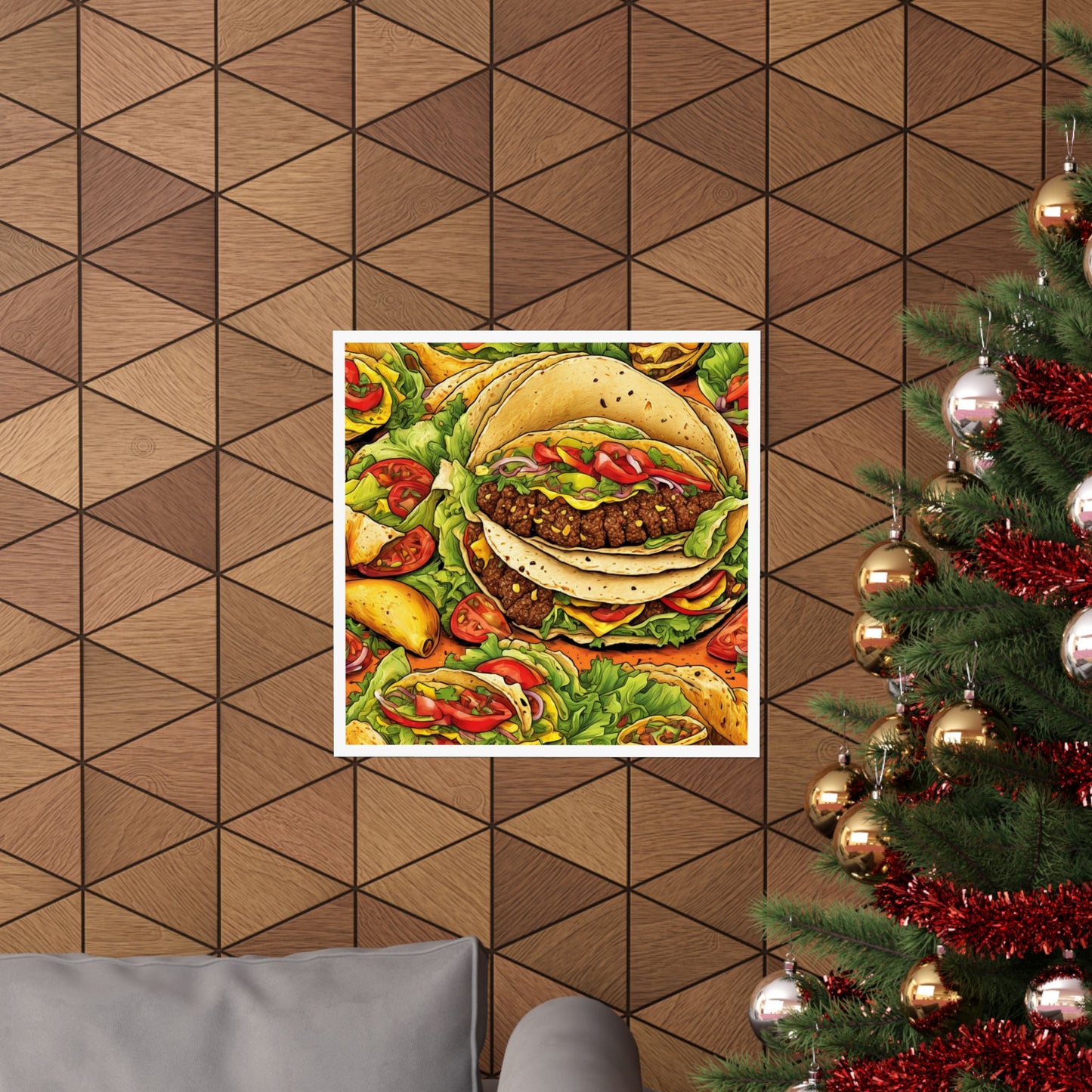 Stacked Taco Fiesta Foodie Gift Art Poster