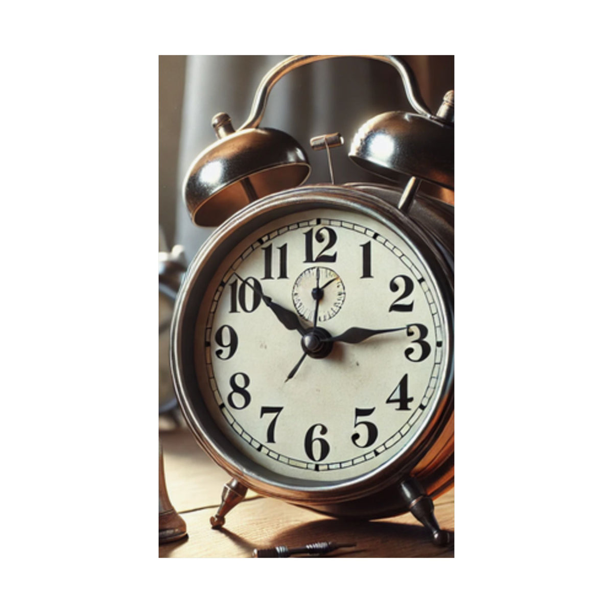 Vintage Alarm Clock Morning Routine Classic Clock Poster