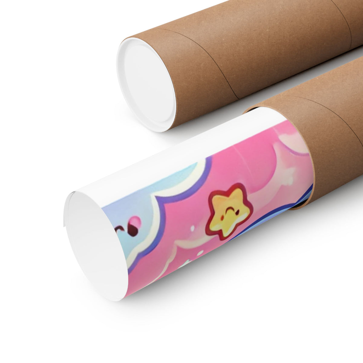 Pastel Rainbow Unicorn Cloud Kawaii Wall Art Poster