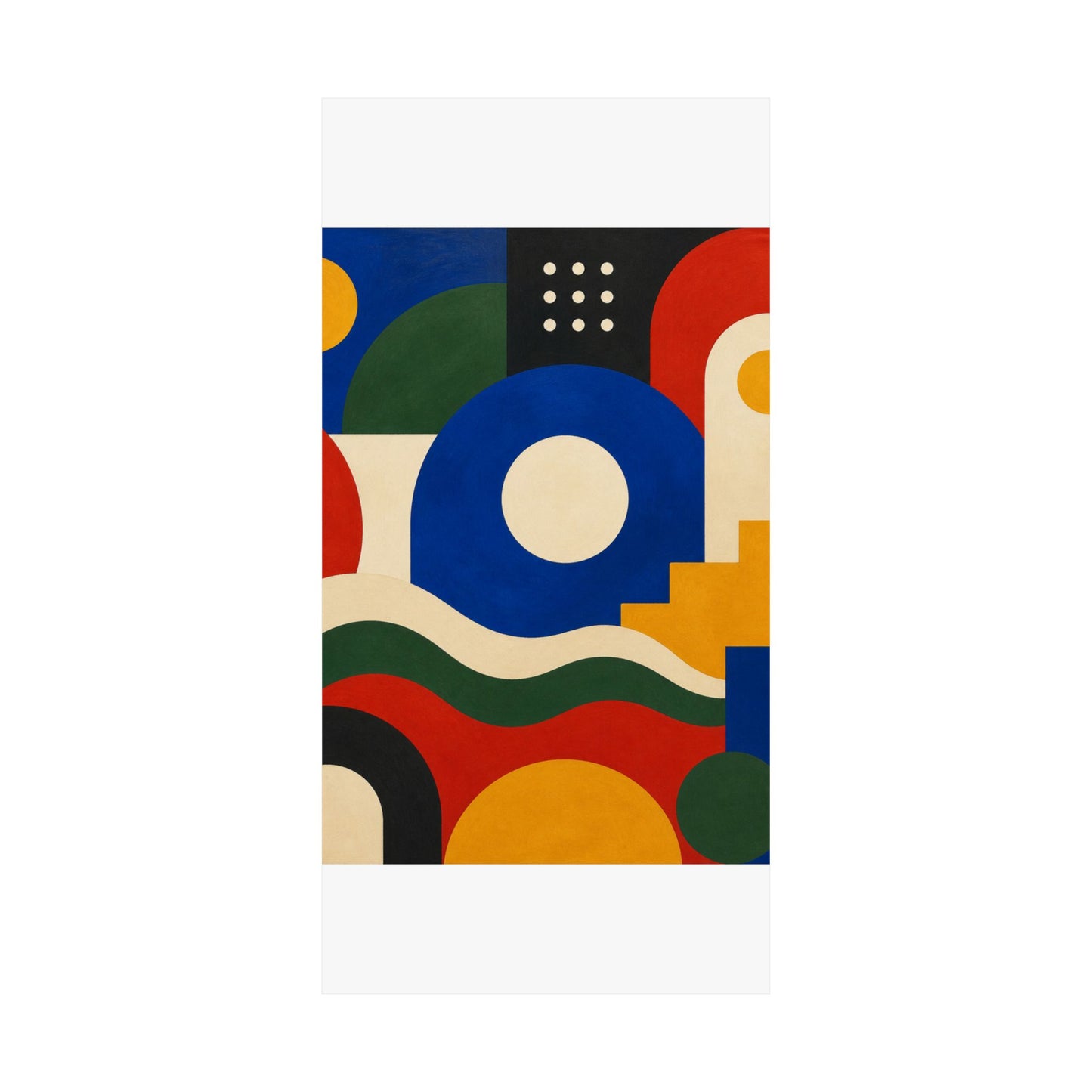 Bold Geometric Balance Abstract Art Poster