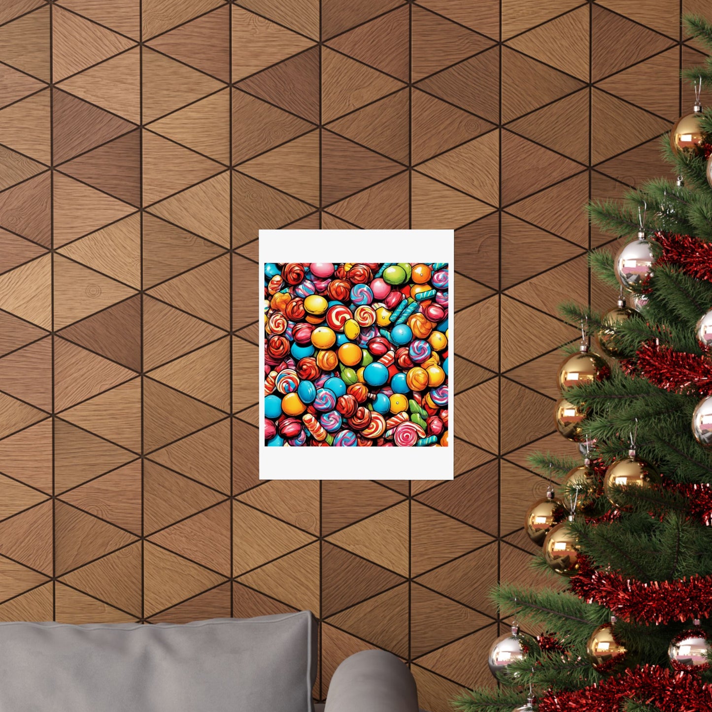 Colorful Candy Pattern Sweets Gift Art Poster