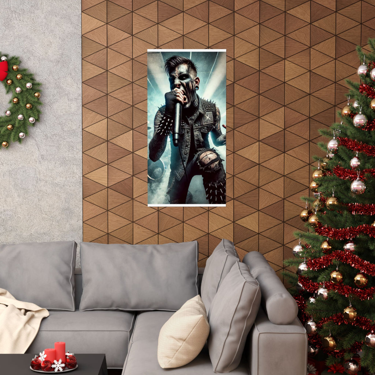 Punk Rock Vocalist Stage Energy Music Room Poster
