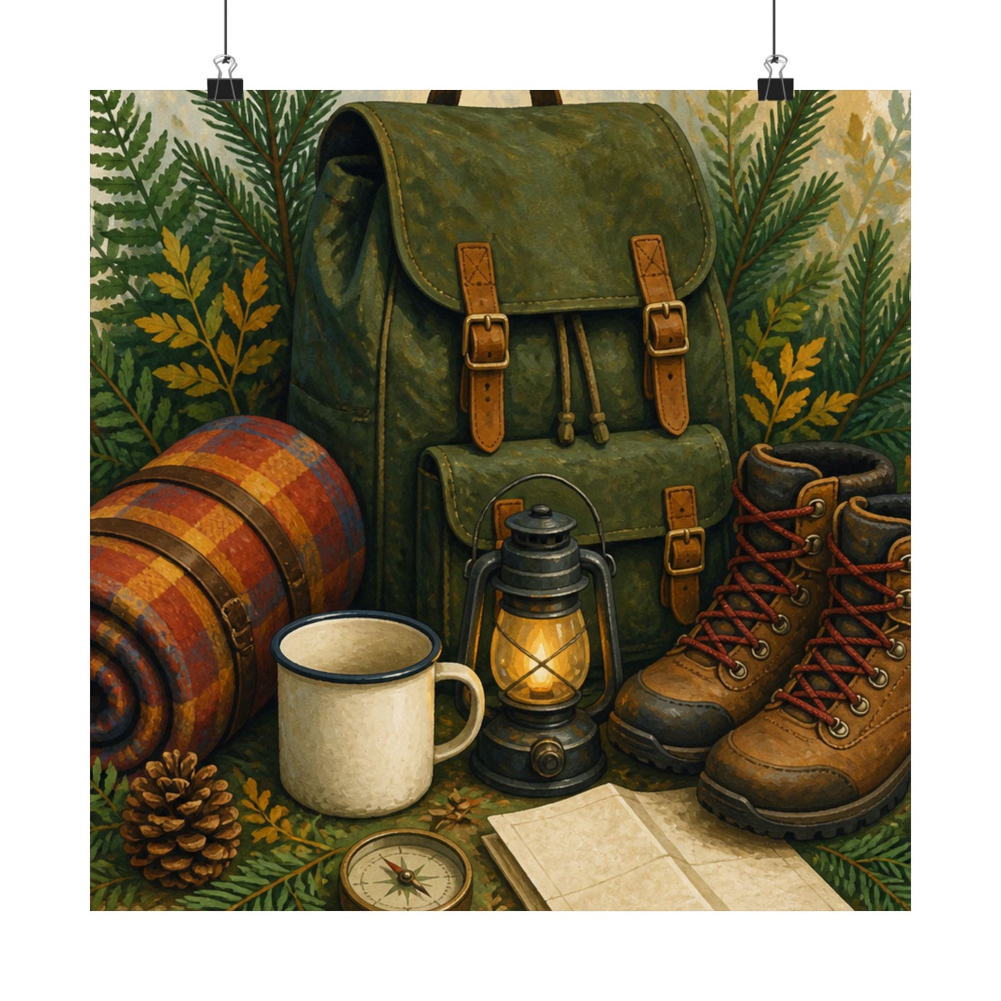 Generic Camping Gear Outdoor Adventure Poster
