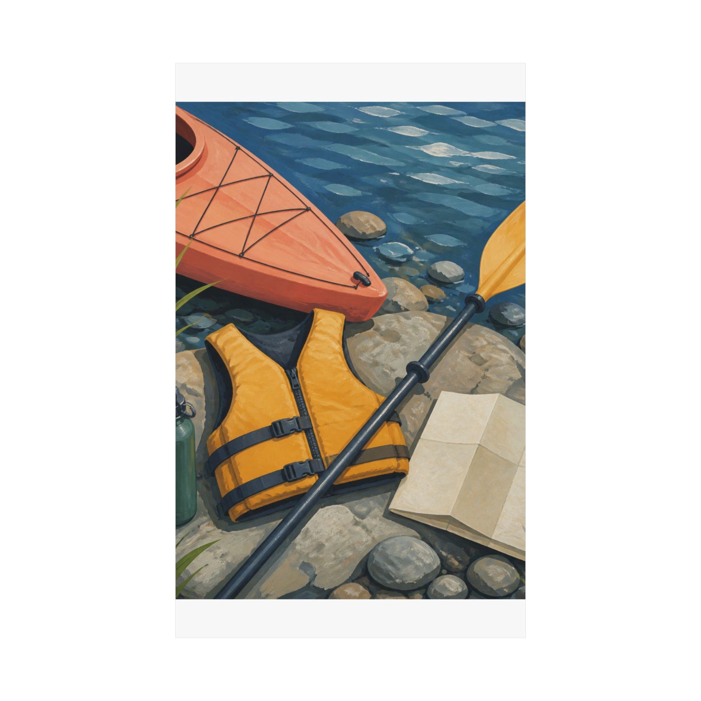 Calm Kayaking Adventure Art Poster